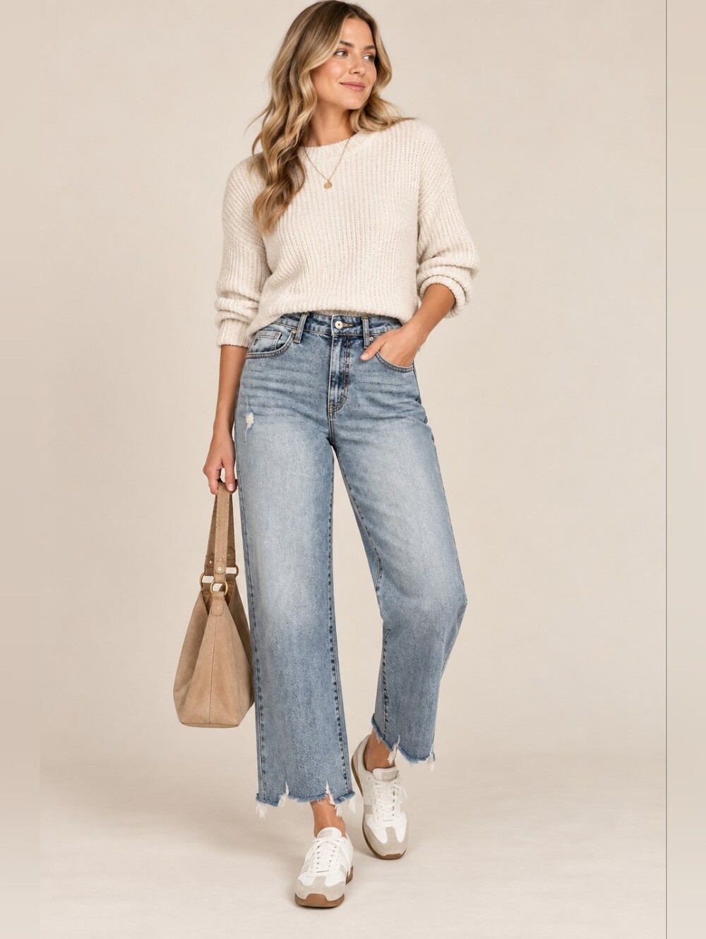 KanCan Women's Slim Wide Leg Jeans Ankle Light Collegiate Modern HR 9/28 NEW
